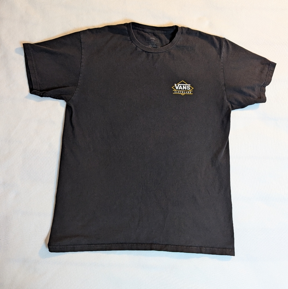 Vans Cleveland Black T-Shirt with Gold Logo